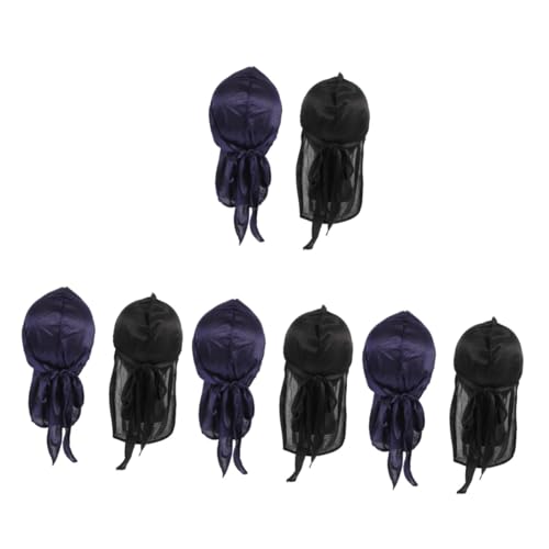 Angoily 8 Stk Baotou Duschhaube für Kinder Schädelkappen mit breitem Riemen geschmeidige Haarpflegekappen Piratenhüte für Kinder Einfach Nachtmütze Hut mit breiter Krempe Schal Haarkappe von Angoily