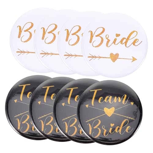 Angoily 8 Stück Teiliges Bride Pin Brautschmuck Anstecknadeln für Junggesellinnenabschied Bachelorette Party Dekoration Modisch und Auffällig Fotorequisite von Angoily