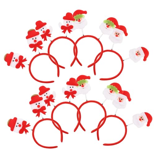 Angoily 8St Weihnachts-Plüsch-Stirnband weihnachtsverkleidung weihnachts verkleidung Weihnachtsfeier Haarband Kinder Haarreifen Tiara Haargummi Weihnachtskopfbedeckung rot von Angoily