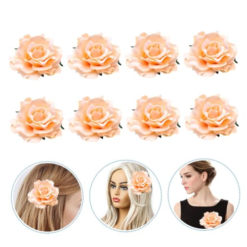 Angoily 8st Rosafarbene Haarspange Braut Haarspange Blumenbrosche Rosa Kleidernadel Haarschmuck Zur Hochzeit Blumenclips Haarschmuck Für Frauen Hochzeit Korsage Fräulein Plüschstoffe Rose von Angoily