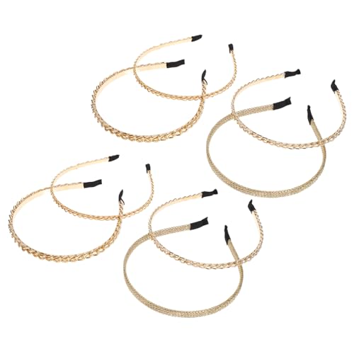 Angoily 8St Stirnband Haarschmuck Kopfbedeckungen für Damen Stirnbänder für Männer goldene Haaraccessoires Stirnbänder für Mädchen dünne Stirnbänder Hochzeit die Kette von Angoily