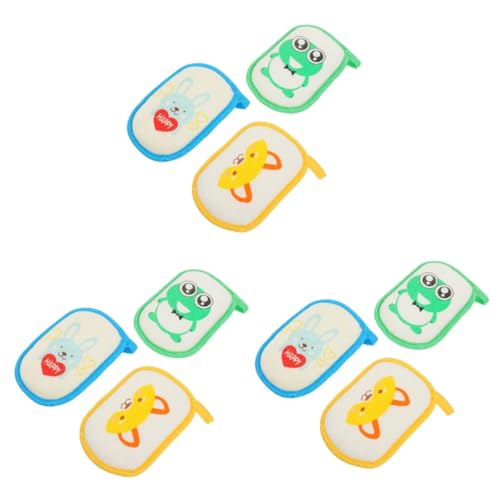 Angoily 9 Stk Baumwolle für Babybadewannen Babyhandtücher Cartoon-Körperpeeling Cartoon-Handtuch Kinder Babyhandtuch Kinder Handtuch Schwamm Badewatte Badetuch Wäscher Kleinkind von Angoily