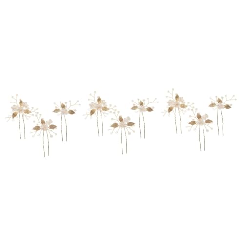 Angoily 9 Stk Haarnadel Haarnadel Kopfschmuck Brautjungfer Haarspange Brautjungfer Haarnadel haarschmuck Haarspangen Tiara Haarklammer Hochzeit Haarnadel Braut Haarnadel Stick von Angoily