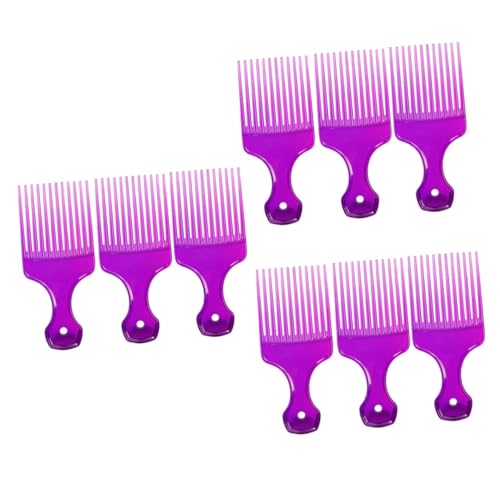 Angoily 9 Stk Kamm Friseur-Styling-Tool Accessoires für Friseursalons Neckholderkämme für Damen Haarpickel heben Kämme für Männer werkzeug tragbar Haarnadel einstellen Schwamm Mann Violett von Angoily