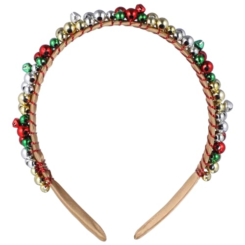 Angoily 9 Stk Weihnachtsglocken-Stirnband Weihnachtsstirnbänder für Erwachsene Haarschmuck für Kinder Tiara Kinderkleidung Party-Haarschmuck Weihnachtshaarschmuck Böhmen die Klingel Harz von Angoily