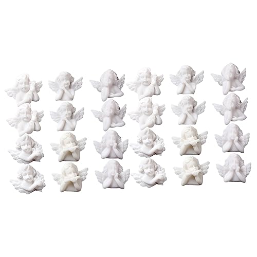 Angoily 96 Stk kleine engel zubehör haarschmuck Mini Kinder Sammelalbum Ornament Haarklammer Haarclip-Anhänger Engels statue Sahnekaugummi Handyhülle einstellen Charme Harz von Angoily