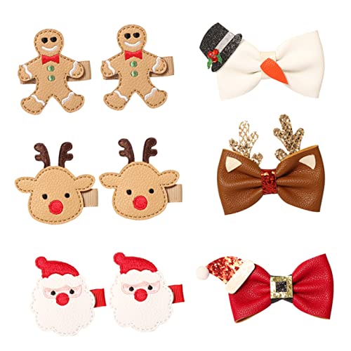 Angoily 9St Weihnachtshaarspangen Weihnachtshaarband Kinder Haarnadel kinder haarschmuck haarklammer set Weihnachtsspangen Festival-Haarspangen Karikatur Zubehör von Angoily