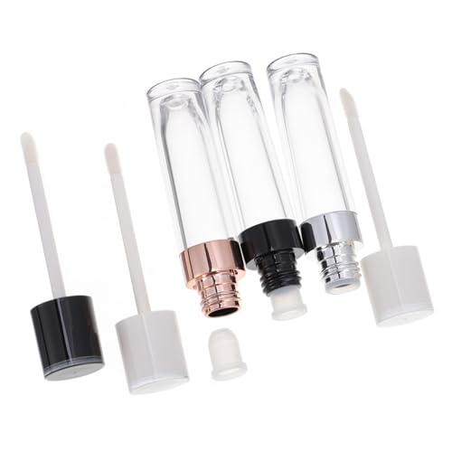 Angoily 9st Leere Tube Lipgloss Plüsch-Kosmetiktasche Glasflasche Lippenölbehälter Ml Lipgloss-tuben Lipgloss-Organizer Luftraumüberwachung Behälter Für Lipgloss Plastik Roségold Mini von Angoily