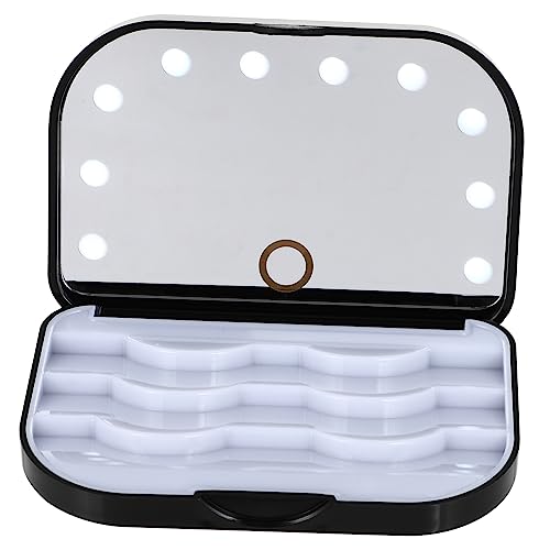 Angoily Aufbewahrungsbox für Wimpern Make-up-Etui Wimperntablett bilden Spiegel falsche wimpern Wimpernetui Wimpern Organizer LED Veranstalter Lieferungen Verpackung Container von Angoily