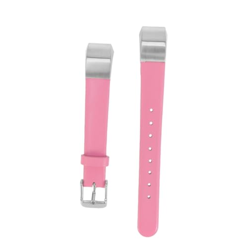 Angoily Armband Uhrenarmbänder aus Leder Ersatzbänder für Frauen Smartwatch-Bänder riemen leder stainless steel inoxlm Pink einhandzwinge Lederriemen intelligent Gurt Zubehör Fräulein Rosa von Angoily