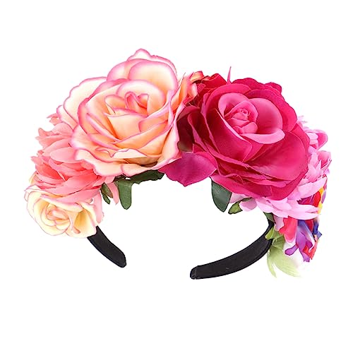 Angoily hochzeitshaar schmuck wedding hair accessories Blumenstirnbänder für Mädchen damen stirnbänder Haarbänder kopfschmuck Blumenmädchenkrone Stirnband mit Blumenkrone von Angoily