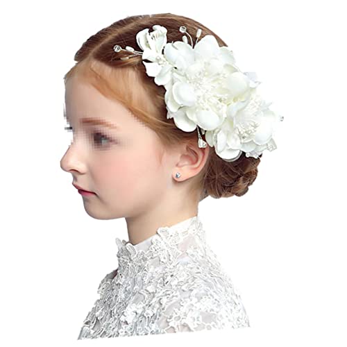 Angoily hair comb haarkamm wedding hair accessories Brautjungfer Kopfschmuck Diamant-Kopfbedeckung Brautkamm Tiara Kamm für Braut Hochzeit Haarkrone Stirnband Weiß von Angoily