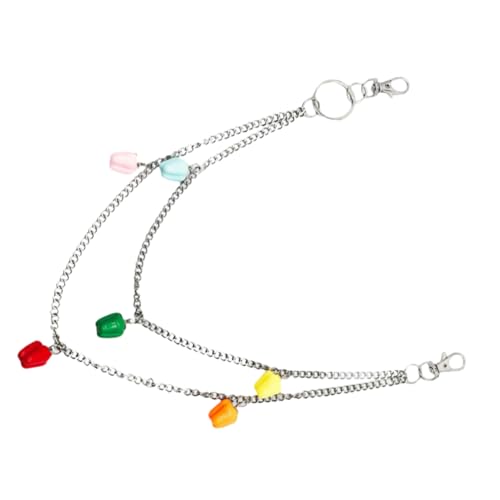 Angoily Bunte Hosenkette Aus Metall Mit Pfefferanhänger Hüftgürtel Im Punk Stil Für Den Hip Hop – Stilvolle Modeaccessoires Für Jeans Und Kleider von Angoily
