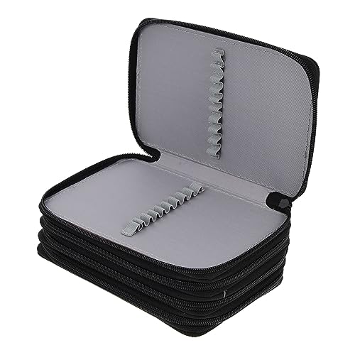 Angoily Buntstift Tasche mit Fächern Tragbares Stifteetui für Zeichnungs und Farbbleistifte Multi Holes Design für Optimale Organisation und Schutz für Künstler und Schüler von Angoily