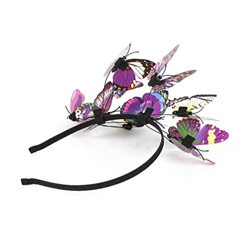 Angoily Schmetterlings-kopfschmuck Für Frauen Frohe Weihnachten Kopfschmuck Damen Stirnbänder Kopfbedeckungen Für Damen Schmetterling Kopfschmuck Haar Zubehör Hochzeitskleid Violett Reisen von Angoily