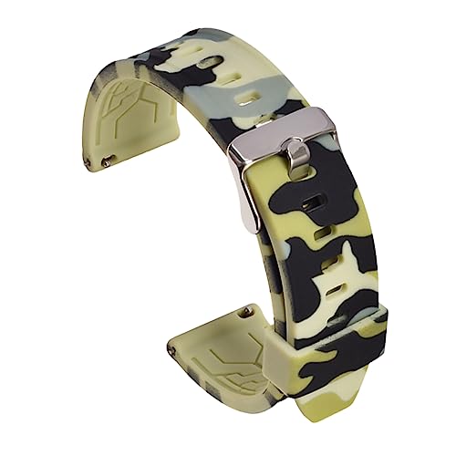 Angoily Camouflage-Armbanduhr Sport Uhrenarmband 22mm schnell Armbänder für Männer Frauenbands uhrenzubehã¶r uhrenzubehör uhrenarmbänder Uhren Ersatzband Silikonarmband Anschauen Gurt Mann von Angoily