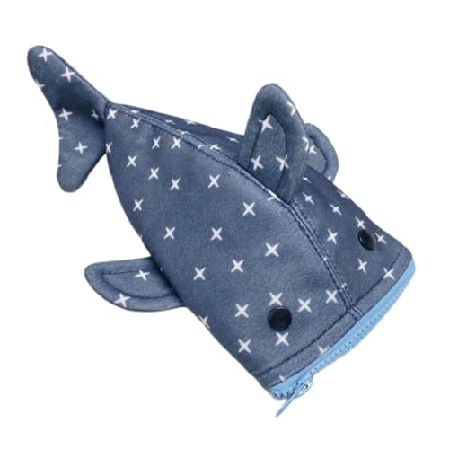 Angoily Canvas Federmäppchen Shark Design Vielseitiges Kleines Stifttasche für Schule Büro Reisen Leichtes Geräumiges Federmäppchen mit Reißverschluss für Kosmetik und Schreibwaren Tragbar von Angoily