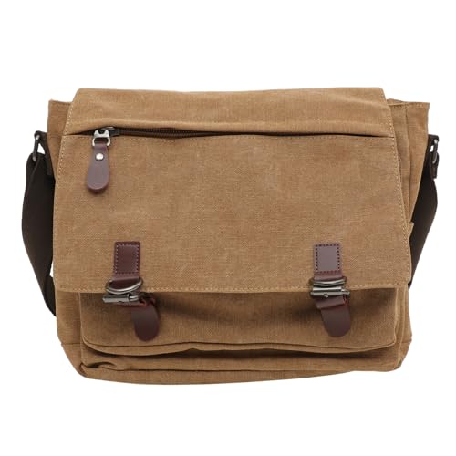 Angoily Canvas Messenger Bag Schultertasche Leicht Große Kapazität Umhängetasche für Schule Arbeit Freizeit Robustes Material und Vielseitig für Alltag und Reisen von Angoily