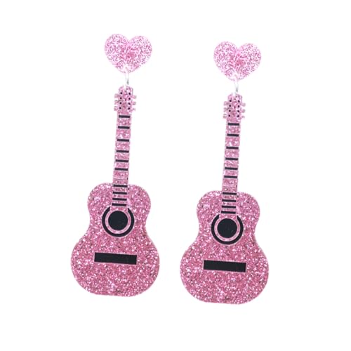 Angoily Dangling Ohrhänger Klassische Gitarrenform Modisch Langlebig Damen Schmuck Zubehör für Mehrere Ohrlöcher Frühling Winter von Angoily