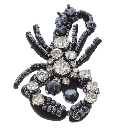 Angoily Dekorative Bohrbrosche Halloween-broschen Spinnenschmuck Strasssteine Schwarz von Angoily