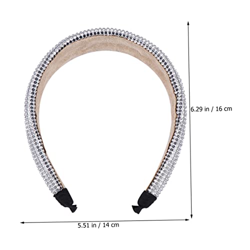 Angoily Diamant-Stirnband hochzeitsdeko bilden Schwamm Schal Haarschmuck Fräulein Kopfbedeckung Stoff Weiß von Angoily