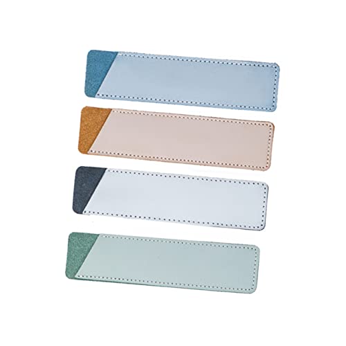 Angoily Echtes Leder Stifttasche Handgemacht für Schule und Vintage Stiftetui Blau für Aufbewahrung und Schreibutensilien Studenten von Angoily