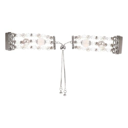 Angoily Einstellbares Perlen Uhrenarmband für Elegantes Flexibles Armband aus Perlen Agate und Passend für Verschiedene Anlässe Verleiht Ihrer Uhr Einen Luxuriösen Look von Angoily