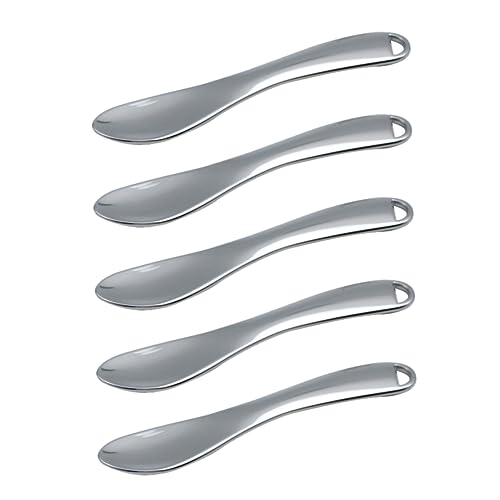 Angoily Make-up-löffel-set Aus Metall Hautpflege-spatel Für Augencreme Lotion Gesichtscreme Beauty-scoops Make-up-löffel Schickes Design in Silber von Angoily