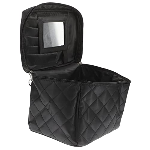 Angoily Faltbare Kosmetiktasche Schminktasche Groß Kosmetik Veranstalter Schminksets Für Damen Reise-Make-up Zugfall SLY Beauty-Kosmetiktasche Toilettenartikel Fräulein Multifunktion Glas von Angoily