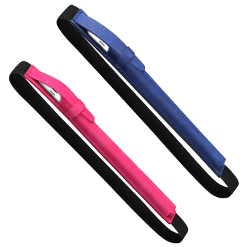 Angoily Federmäppchen Für Stylus Pu-Leder Etui Elastische Stifthalter Hülle Beutel Zubehör Für Pro Blau von Angoily