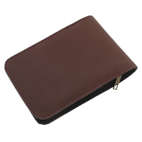 Angoily Federmäppchen und Federmäppchen schreibutensilien ritauls - Stiftbox-Design - Multifunktions-Federmäppchen stifttaschenlampe Brunnenstifthalter Etui Stiftbehälter PU-Leder Coffee von Angoily