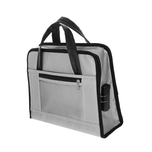 Angoily Feuerfester Dokumenten-organizer Business-aktentasche Mit Aufbewahrungsfächern Für Laptops Und Akten Leicht Und Tragbar Für Reisen Und Meetings von Angoily