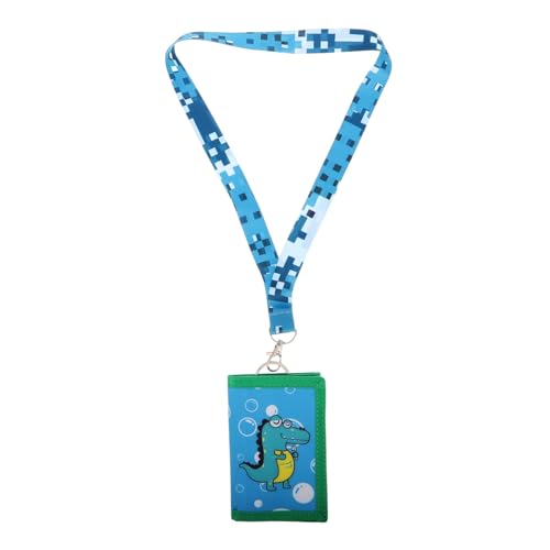 Angoily Geldbörse für Dreifach Gefaltetes Portemonnaie mit Abnehmbarem Lanyard Strapazierfähige Geldbörse mit Cartoon Design Vielseitig Tragbar von Angoily