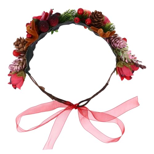 Angoily Geweih Stirnband haarspange weihnachten weihnachtshaarspangen Weihnachtsbeere Urlaub Party Gefälligkeiten haarschmuck Tiara dekorativer Party-Kopfschmuck Mädchen von Angoily