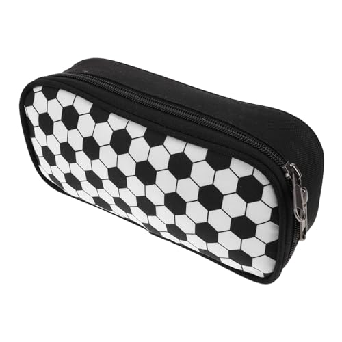 Angoily Großes Fußball Federmäppchen Jungen Rechteckiges Federtasche mit Reißverschluss Polyester Single-Layer Mäppchen für Schule Büro Stabiler Schreibtisch Organizer für Teens von Angoily