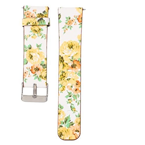 Angoily Modisches Uhrenarmband Mit Blumenmuster Leder Ersatzarmband Perfekt Für Anlässe von Angoily