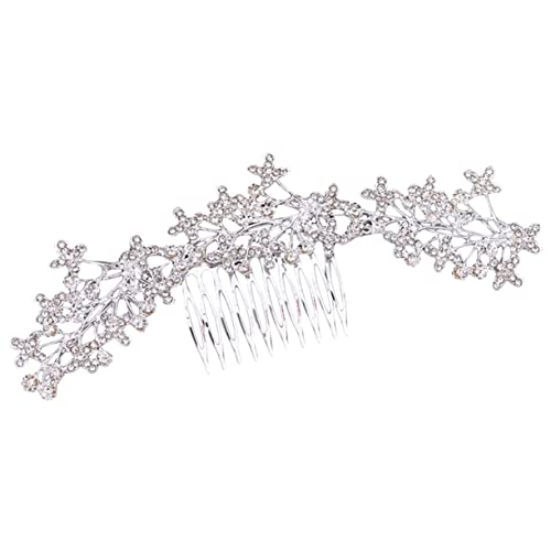 Angoily Haarkamm Aus Strasslegierung Haarschmuck Mit Blumen Haarschmuck Für Die Hochzeit Haarschmuck Aus Strass Hochzeit Haarkamm Tiara Europäisch Und Amerikanisch Hochzeitsblumen Braut von Angoily