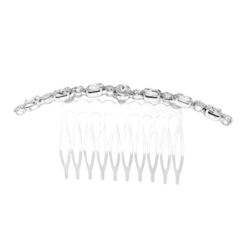 Angoily Eleganter Haarkamm Aus Silberlegierung Mit Strasssteinen Modisches Haar-accessoire Exquisite Kopfbedeckung Für Frauen von Angoily