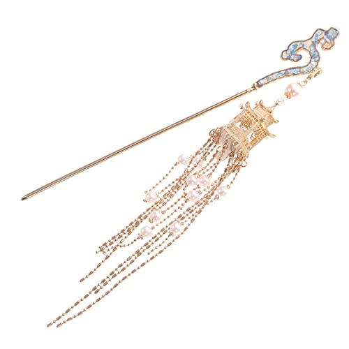 Angoily Haarnadel chinesischer Haarschmuck chinesisches Haar-Accessoire Haarspangen Haarklammer Laterne Tiara Haarknoten-Stick langer Haarstab Hanfu Kopfbedeckung Xiangyun Haarstock Damen von Angoily