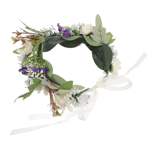 Angoily elegant Haarband Mädchen Kranz Kopfbedeckung Haargummis für Mädchen Tiara Blumengirlande Blumenstirnbänder für Mädchen Blumenmädchen Kopfschmuck Mori Stirnband von Angoily