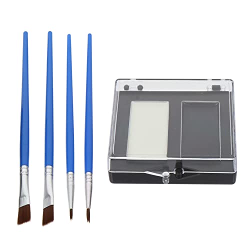 Angoily Halloween Clown Makeup Pigment Schnelltrocknend Wasserfest mit Farben Konturenstiften und Pinseln für Gesicht und Körperbemalung bei Party von Angoily