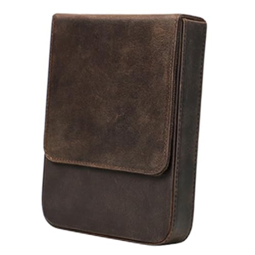 Angoily Handgefertigte Magnetische Pen Case für Füller Lederartige Aufbewahrungsbox Leerer Stifthalter Tragbare Federmappe Geschenkbox in Kaffee für Büro und Schule von Angoily