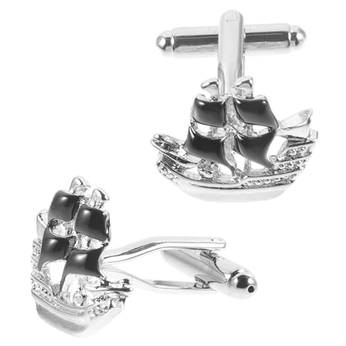 Angoily Herren Manschettenknöpfe Piratenschiff Design aus Robustem Langlebig und Modisches Accessoire für Anzughemden für Festliche Anlässe und Besondere Gelegenheiten von Angoily