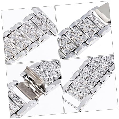 Angoily Huami Uhrenarmband Einzigartiges Herrenarmband Uhr Aus Edelstahl Herrenuhrenarmbänder Armbänder Für Männer Uhrenarmbänder Für Herrenuhren Zubehör Fräulein Metall Strasssteine Yuhua von Angoily