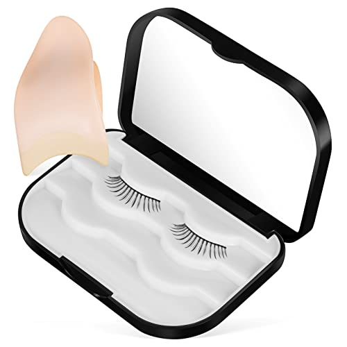 Angoily Kasten Box Für Falsche Wimpern Wimpernetui Für Unterwegs Leeres Wimperngehäuse Wimpernetui Mit Spiegel Wimpern Halter Box Wimpern-organizer-etui Plastik 3d Halterung Magnetisch von Angoily