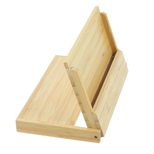 Angoily Kasten Visitenkartenetui Kartenhülle Fall Lagerung Faltbar Halter Kontaktlos Geschäft Veranstalter Kartenetuis Für Herren Behälter Für Visitenkarten Desktop-Karten-hülle Bambus von Angoily