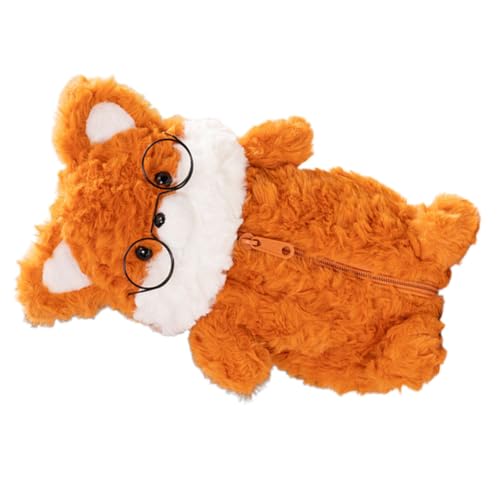 Angoily Kawaii Plüsch Federmäppchen Für Mädchen Süßer Fuchs Design Multifunktionale Stifteaufbewahrung Für Schule Praktische Und Flauschige Stiftetasche Für Mädchen Und Jungen von Angoily