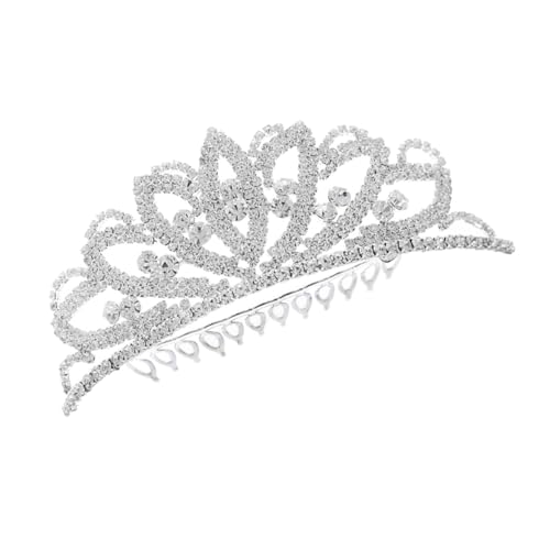 Angoily Tiara Krone Mädchen Haarschmuck mit Strass und Kamm aus Legierung für Hochzeit Geburtstag Prinzessin Brautjungfer Foto Kinder Kopfschmuck Zubehör von Angoily