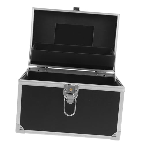 Angoily Kosmetikkoffer Aus Aluminiumlegierung Tragendes Make-up-etui Make-up-Organizer Kosmetiketui Aus Aluminiumlegierung Zugkoffer Tragetasche Zugfall X15 Klein Großer Werkzeugkasten von Angoily