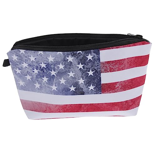 Angoily Multifunktionale Kosmetiktasche Mit Amerikanischer Flagge Strapazierfähiger Polyester-stiftbeutel Praktischer Makeup-Organizer Für Reisen Geschenkidee Für Damen von Angoily